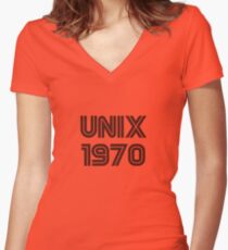 Unix 1970 Women's Fitted V-Neck T-Shirt