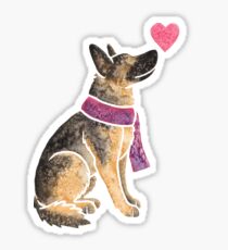 Watercolour German Shepherd Sticker