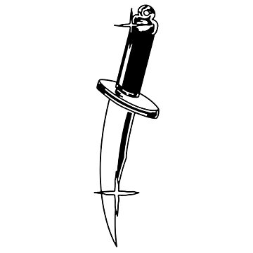 Silhouette tattoo saber knife on a white background Stock Vector by  ©lapotnik 42888231