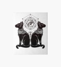 Lámina rígida Gatos egipcios con Ankh y Ojo de Horus que todo lo ve
