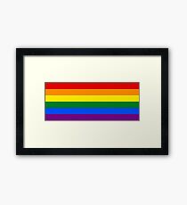 Lámina enmarcada Bandera del arco iris del orgullo gay
