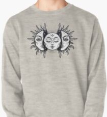 Sudadera sin capucha Eclipse Solar Vintage Sol y Luna