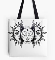 Bolsa de tela Eclipse Solar Vintage Sol y Luna