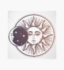 Pañuelo Eclipse Solar Vintage: Sol, Luna y Estrellas