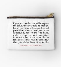 If you just..."Ruth Bader Ginsburg" Inspirational Quote Studio Pouch