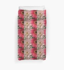 pretty light pink chrysanthemum and pink daisy flowers picture. Duvet Cover
