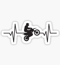 Dirt Bike Jump - Heartbeat Pulse Sticker