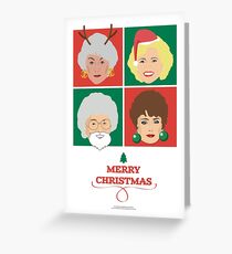 Golden Girls Weihnachtskarte, Dorothy, Rose, Blanche und Sophia Grußkarte