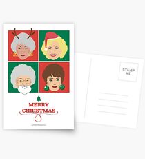Golden Girls Christmas Card, Dorothy, Rose, Blanche and Sophia Postcards