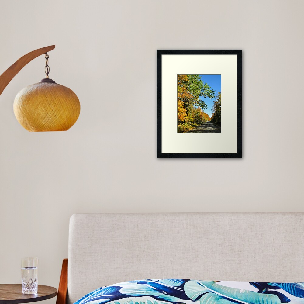 Autumn Road Inspiration Framed Art Print