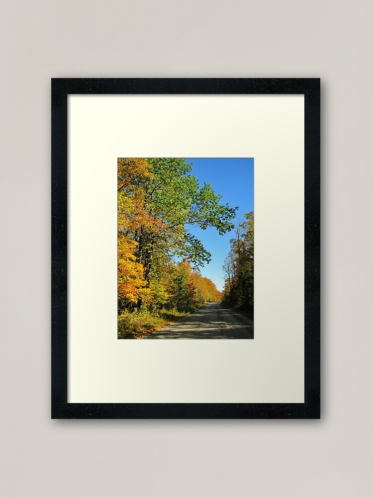 Alternate view of Autumn Road Inspiration Framed Art Print