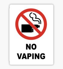 No Vaping Sticker