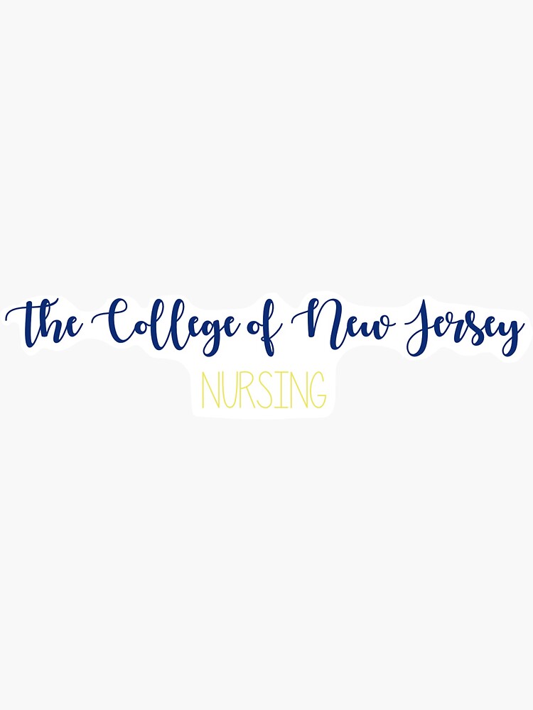 "College of New Jersey Nursing " Sticker by chrelicas Redbubble