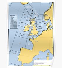 UK Shipping Forecast Map Poster