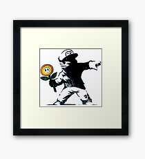 Der Mario Blumen Chucker Gerahmtes Wandbild