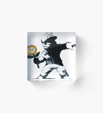The Mario Flower Chucker Acrylic Block