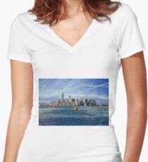 Staten Island Ferry Women's Fitted V-Neck T-Shirt