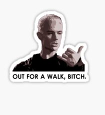Spike, out for a walk - dark font Sticker