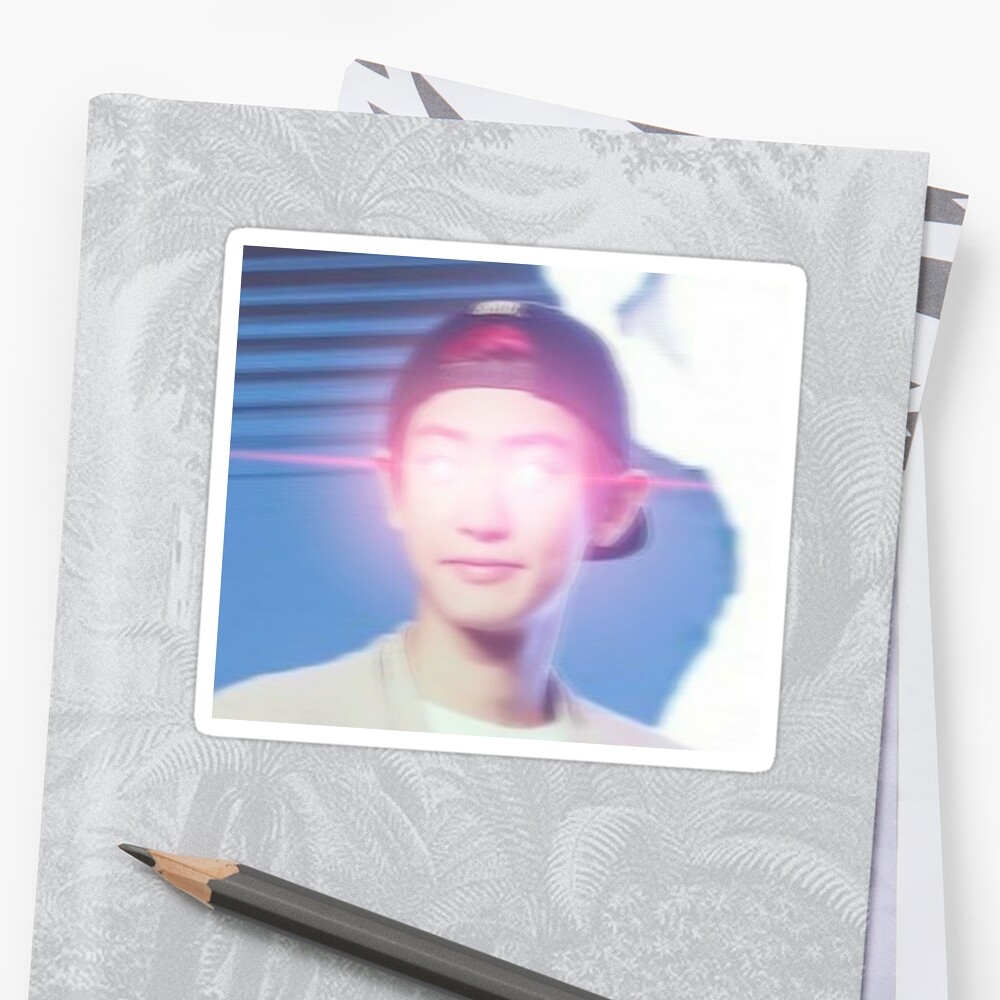 CHANYEOL LASER EXO MEME Stickers By Dizzyknight Redbubble