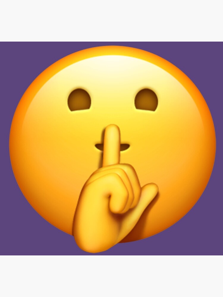 "Shhh Emoji" Poster by stertube | Redbubble