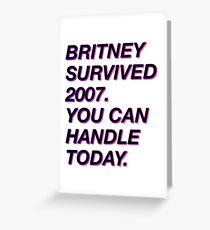 Tarjeta de felicitación Britney survived 2007