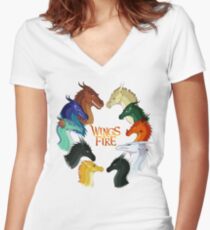 Flügel des Feuers - Alle zusammen Shirt mit V-Ausschnitt