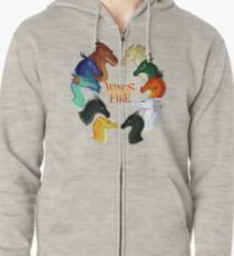 Flügel des Feuers - Alle zusammen Hoodie mit Reißverschluss