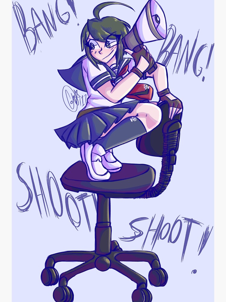 "Komaru Naegi " Sticker by Nerdyarty | Redbubble