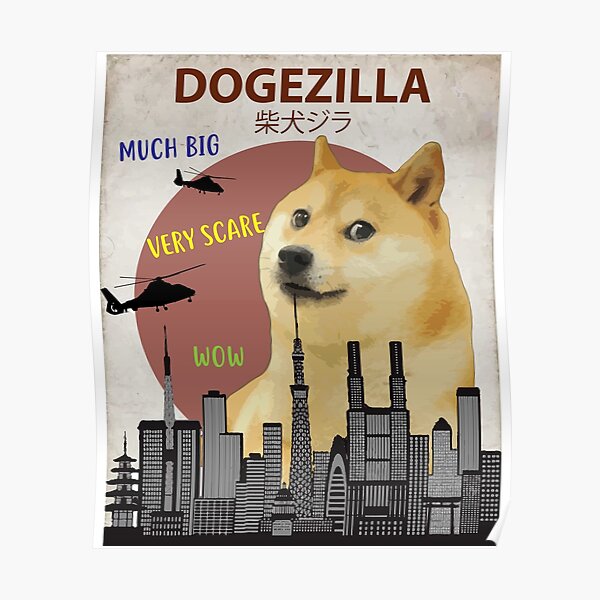 Doge Funny Meme Posters Redbubble - my dogy roblox