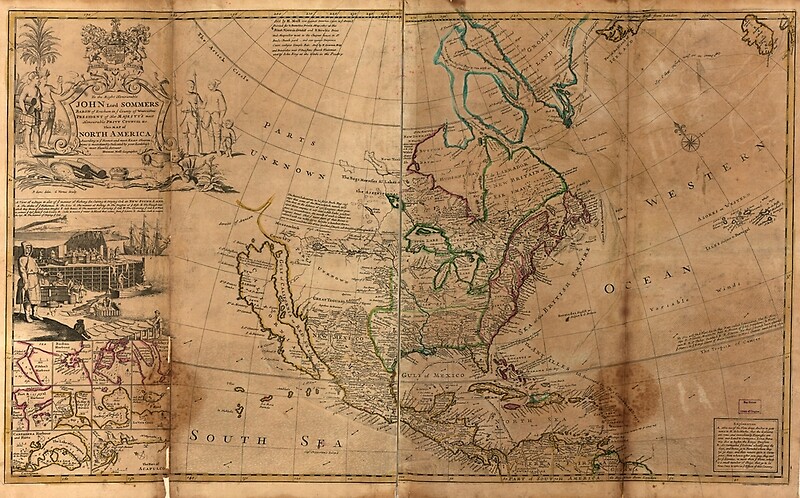 1715 - Map of North America by Herman Moll