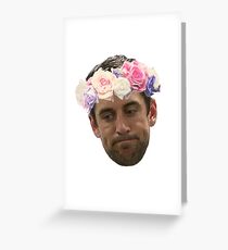 Flower Crown Aaron Rodgers 2.0 Greeting Card