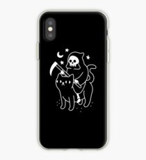 Vinilo o funda para iPhone La muerte monta un gato negro