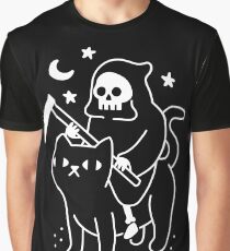 Death Rides A Black Cat Graphic T-Shirt
