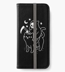 Todesfahrten Eine schwarze Katze iPhone Flip-Case/Hülle/Skin