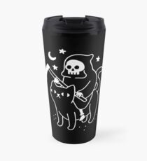 Death Rides A Black Cat Travel Mug