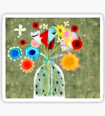 Still Life Floral Green Sticker