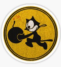 Cat Bomber Patch ww2 Sticker