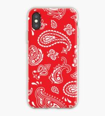 Bandana Seamless Pattern rot iPhone-Hülle & Cover