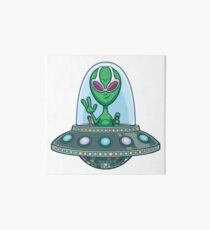 Alien Flying Saucer Art Board