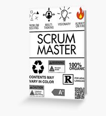 Scrum Master - Always on Fire Greeting Card