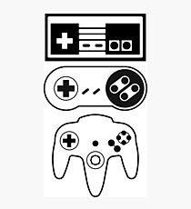 Nintendo controllers Photographic Print