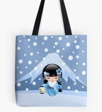 Winter Kokeshi Doll V2 Tote Bag