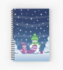 Knitting Snowman Spiral Notebook