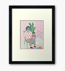 a guy & his little guy Framed Print