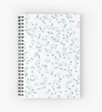 Cuaderno de espiral Estampado floral azul