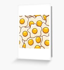 Fried Eggs Background Seamless 2 Greeting Card