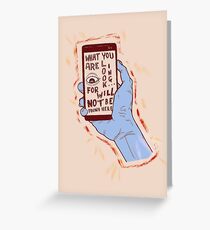 Not Here Greeting Card