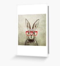 quirky bunny Greeting Card