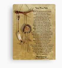 "Live Your Life" by Chief Tecumseh dream catcher Metal Print