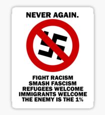 Never Again. Sticker